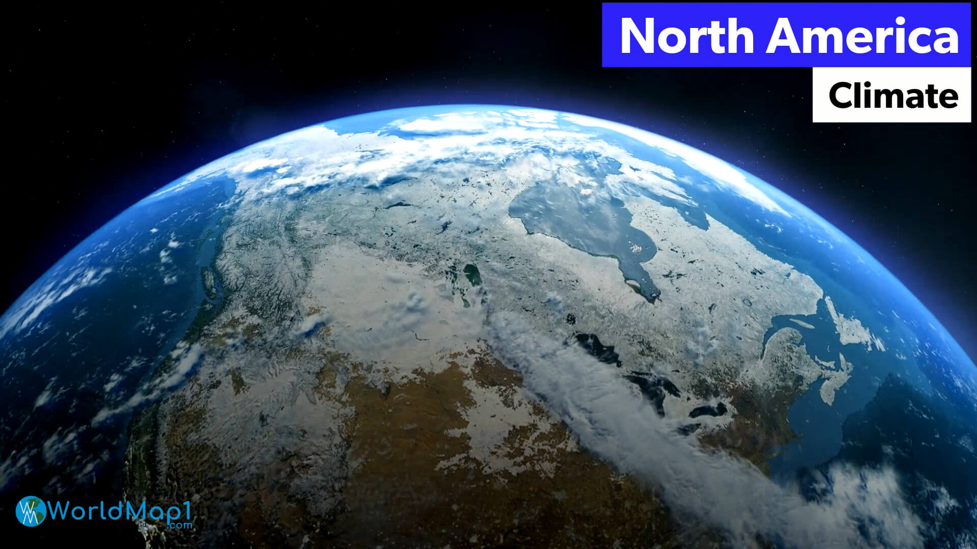 North America Climate and Satellite Map